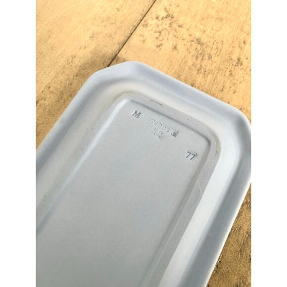 Vintage Wedgwood Blue Jasperware Jewelry Tray Trinket Dish NeoClassical England - Picture 12 of 12